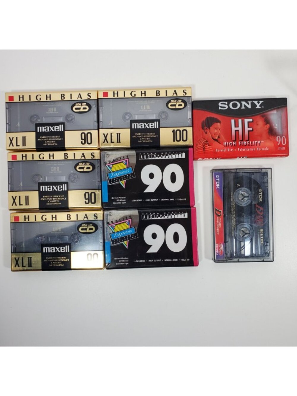 Maxell XL II High Bias Cassette Tapes 90 & 100 Min Assorted Lot of 7 - Picture 3 of 7